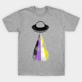 Gaylien Non-Binary Pride UFO T-Shirt